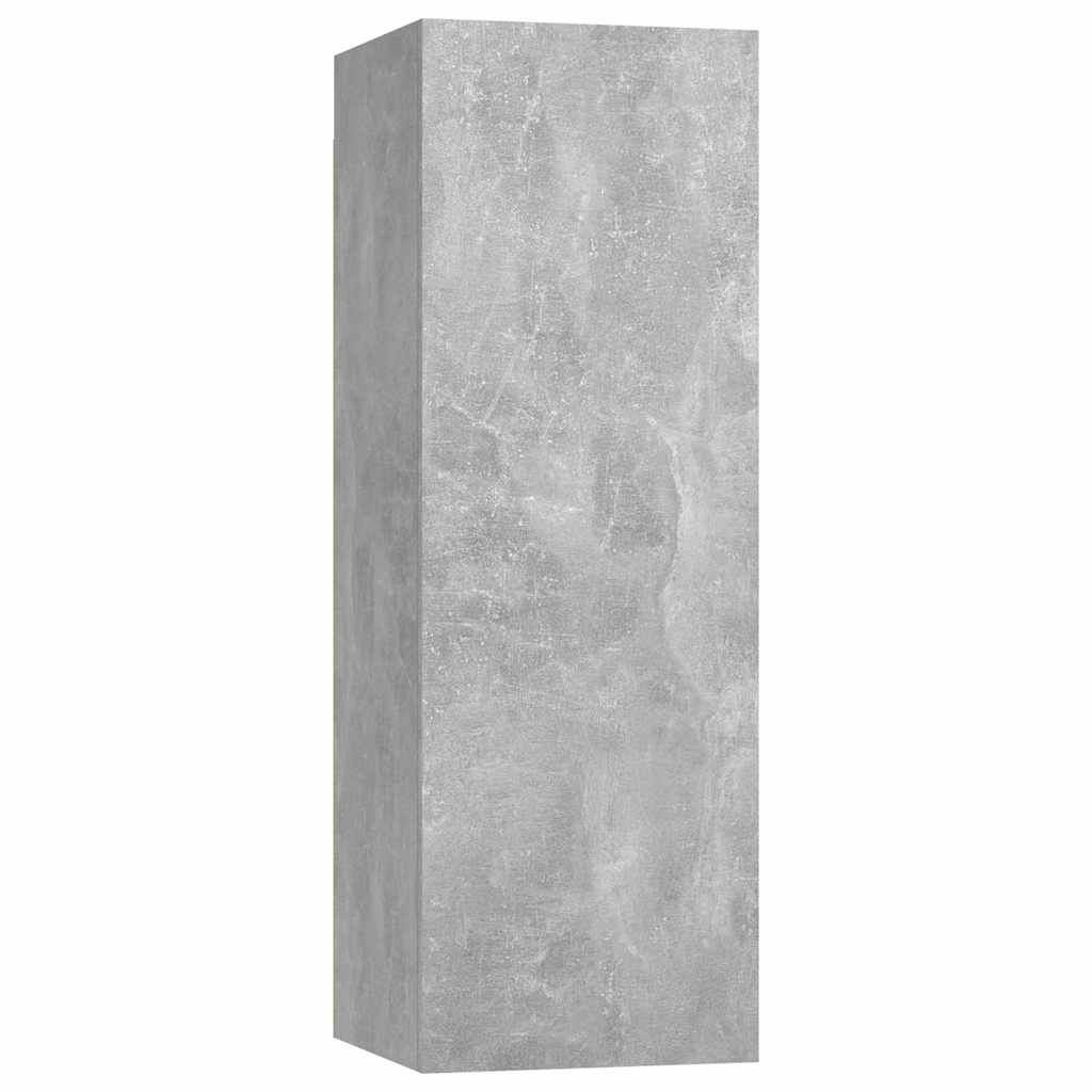 tv-bord 30,5x30x90 cm konstrueret træ betongrå
