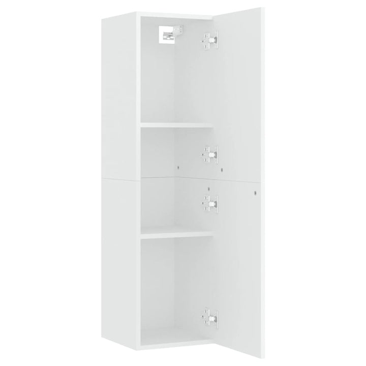 tv-bord 30,5x30x110 cm konstrueret træ hvid