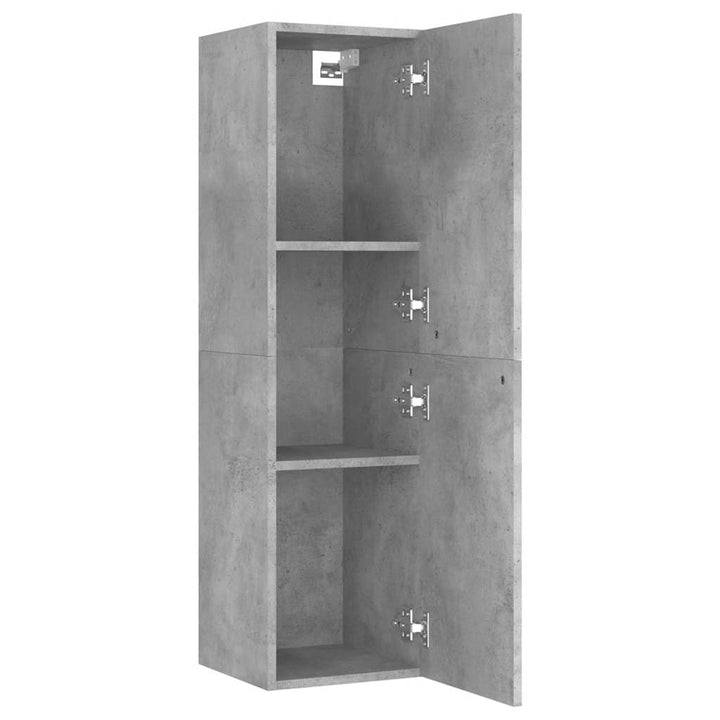 tv-bord 30,5x30x110 cm konstrueret træ betongrå