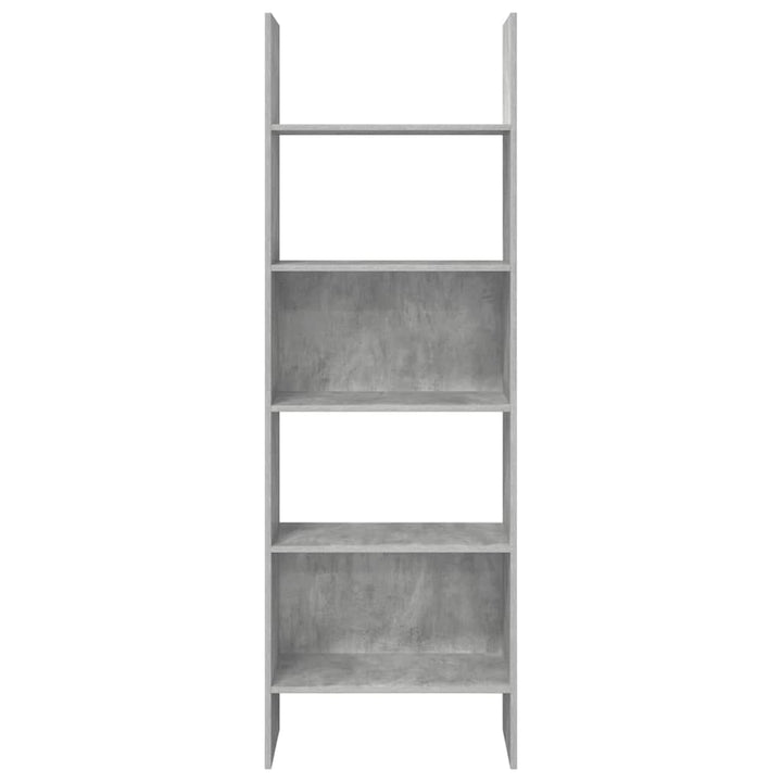 bogreol 60x35x180 cm konstrueret træ betongrå