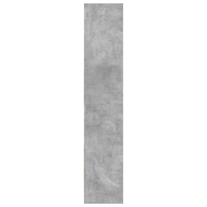 bogreol 60x35x180 cm konstrueret træ betongrå
