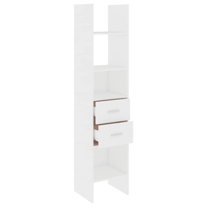 bogreol 40x35x180 cm konstrueret træ hvid