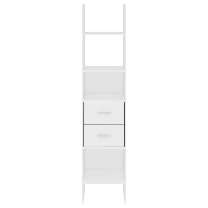 bogreol 40x35x180 cm konstrueret træ hvid