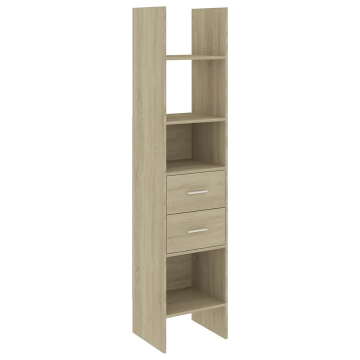 bogreol 40x35x180 cm konstrueret træ sonoma-eg