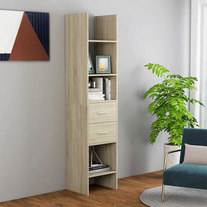 bogreol 40x35x180 cm konstrueret træ sonoma-eg