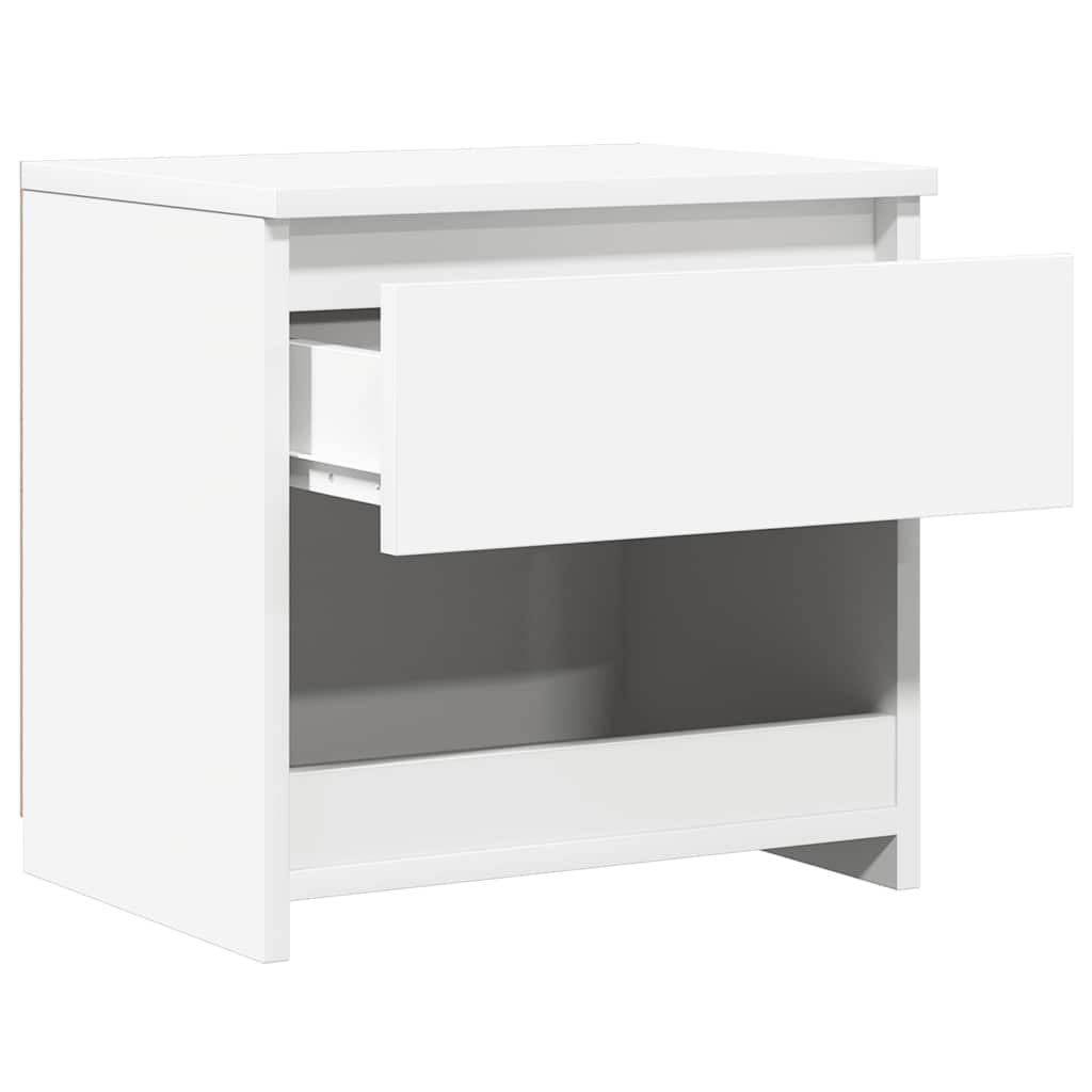 sengebord 40x30x39 cm konstrueret træ hvid