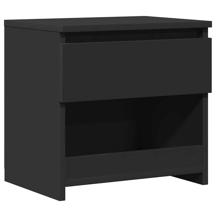 sengebord 40x30x39 cm konstrueret træ sort