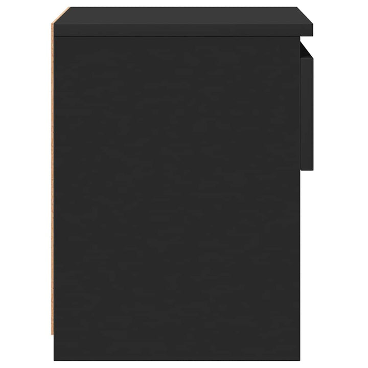 sengeborde 2 stk. 40x30x39 cm konstrueret træ sort