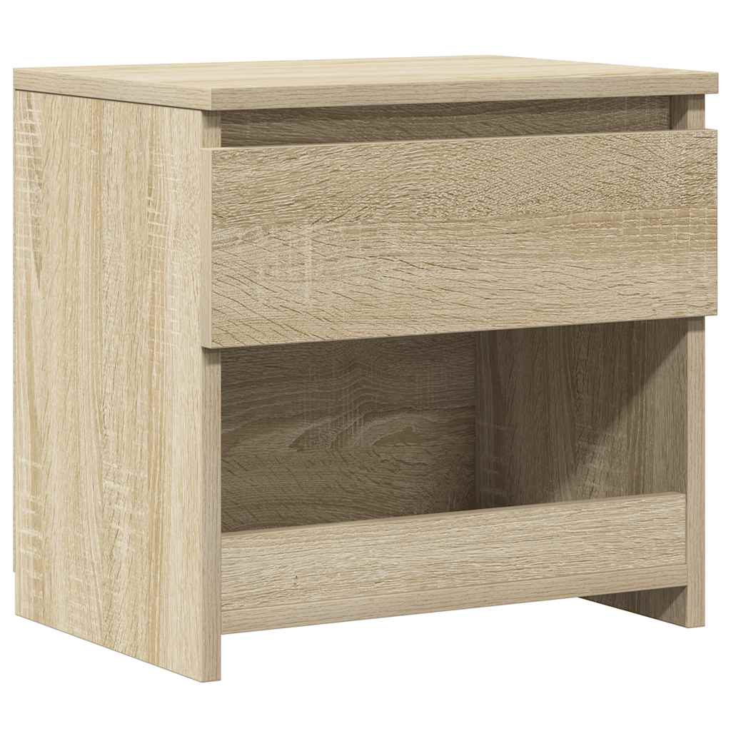 sengebord 40x30x39 cm konstrueret træ sonoma-eg