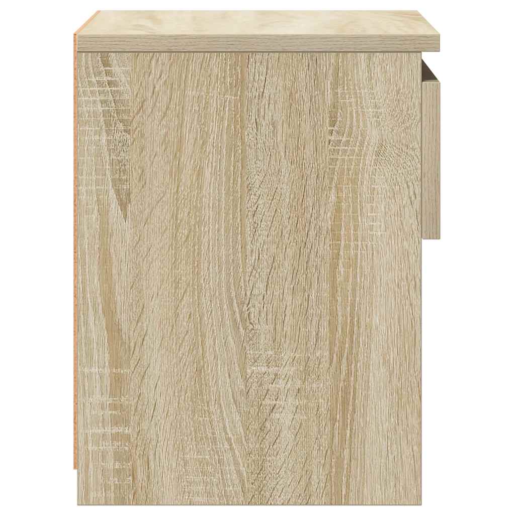 sengebord 40x30x39 cm konstrueret træ sonoma-eg