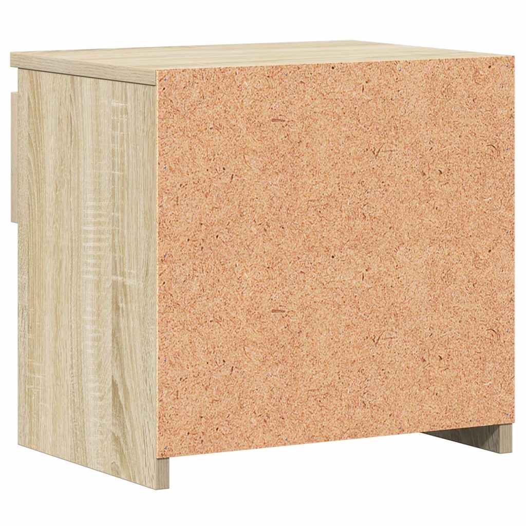 sengebord 40x30x39 cm konstrueret træ sonoma-eg