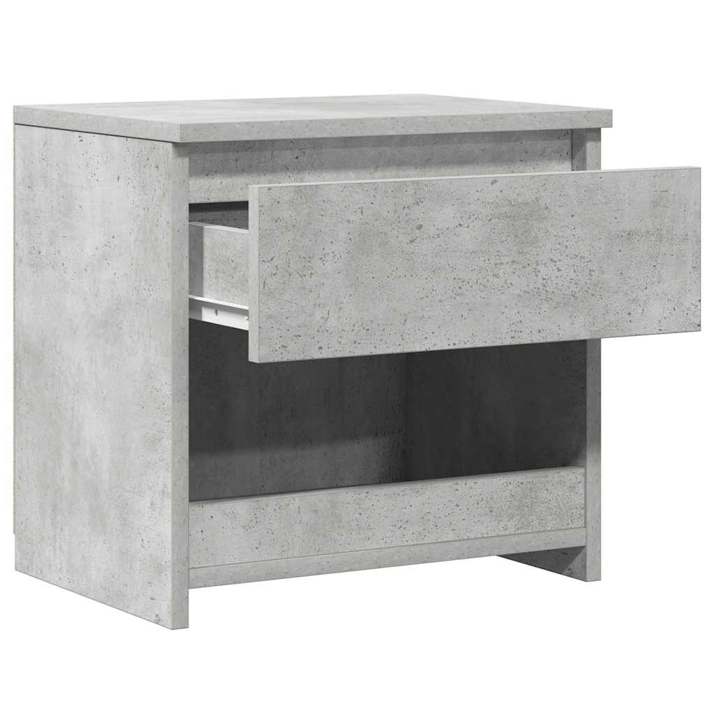 sengebord 40x30x39 cm konstrueret træ betongrå