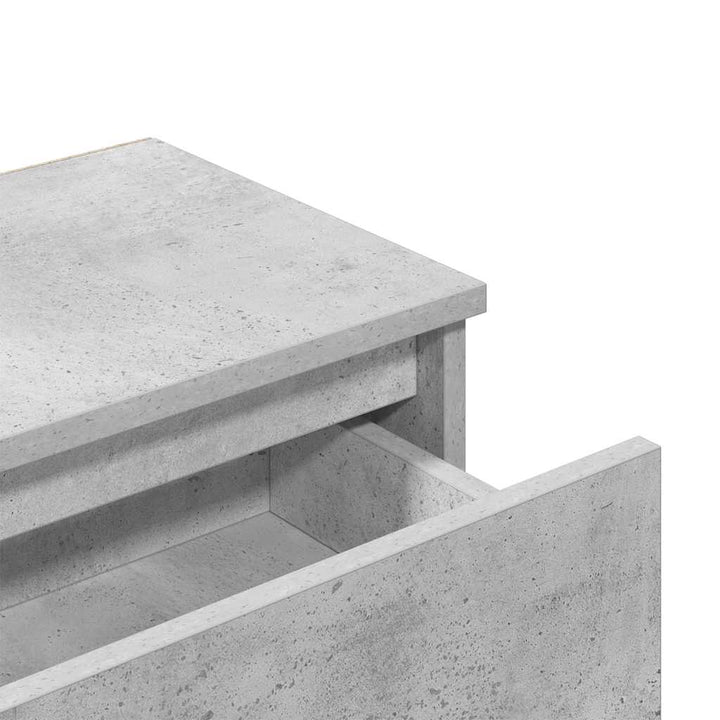sengebord 40x30x39 cm konstrueret træ betongrå