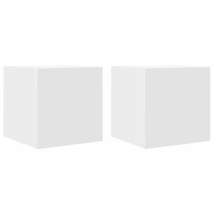 væghængte tv-skabe 2 stk. 30,5x30x30 cm hvid