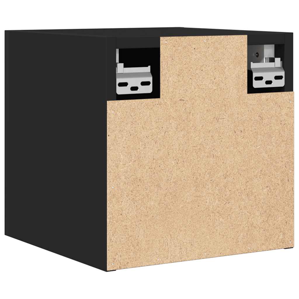 væghængte tv-skabe 2 stk. 30,5x30x30 cm sort