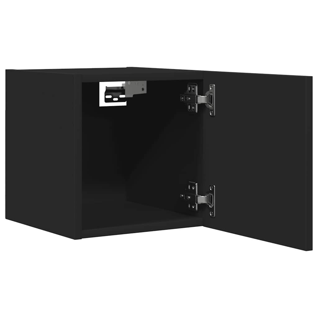væghængte tv-skabe 2 stk. 30,5x30x30 cm sort