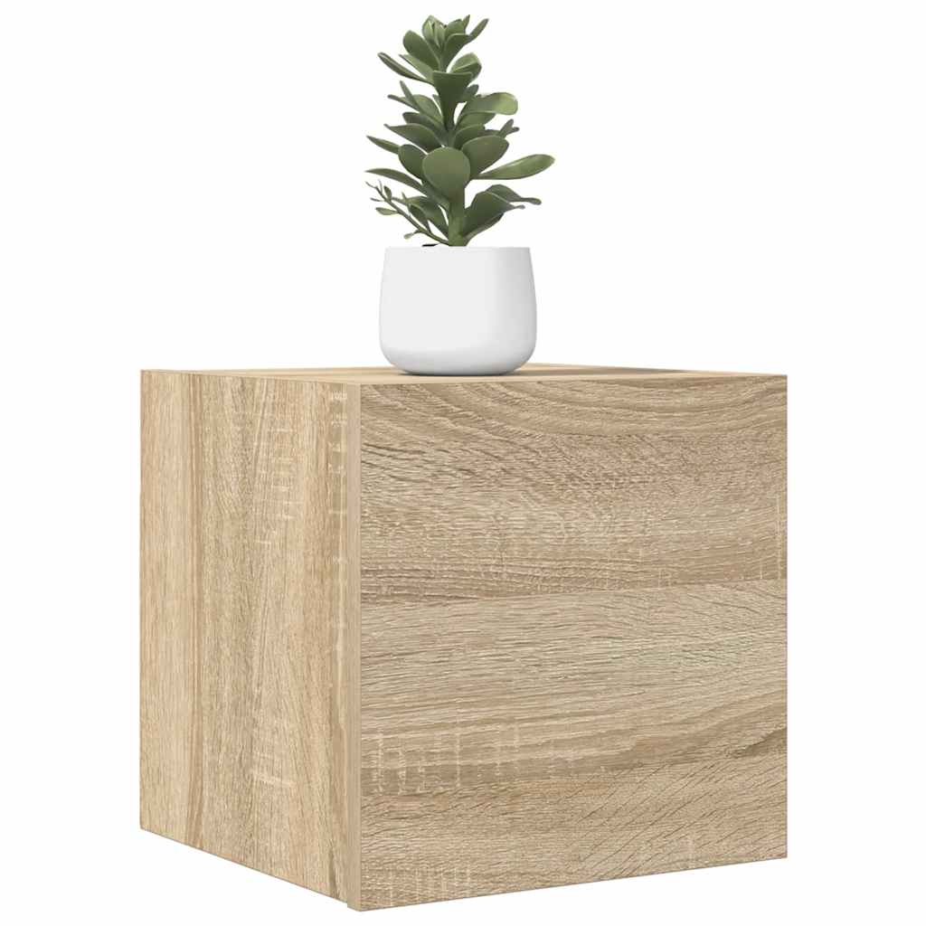 væghængt skab 30,5x30x30 cm sonoma-eg
