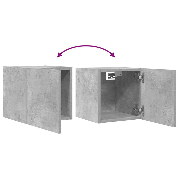 væghængte tv-skabe 4 stk. 30,5x30x30 cm betongrå