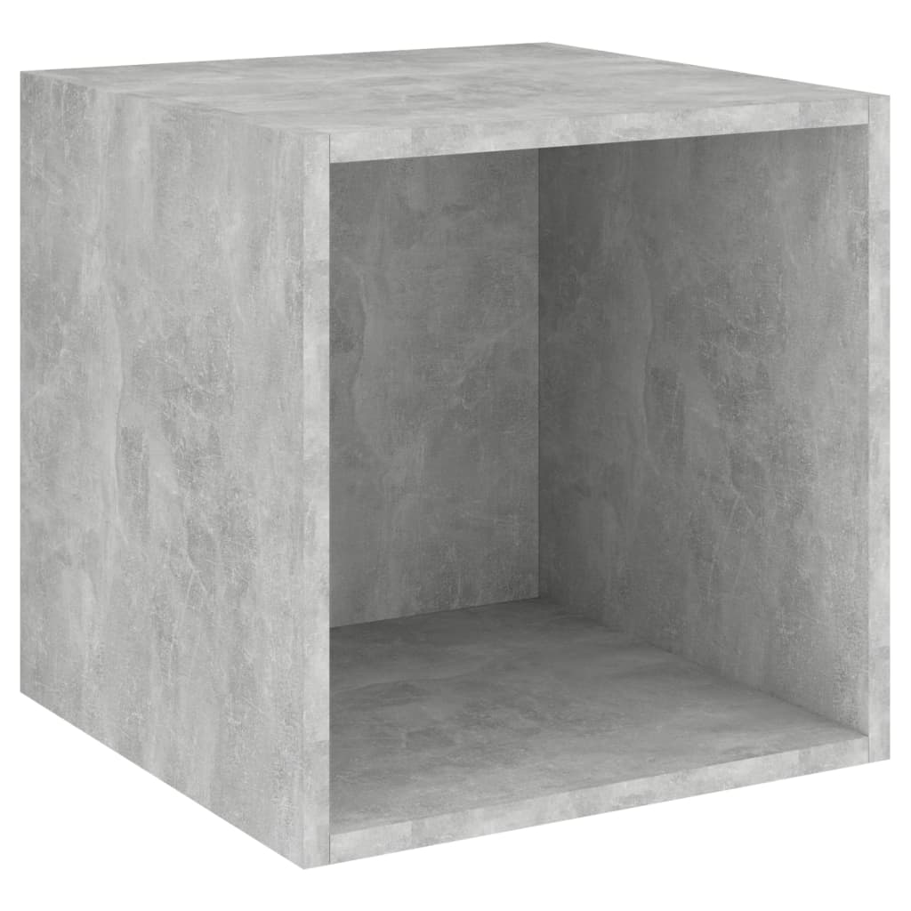 vægskab 37x37x37 cm konstrueret træ betongrå