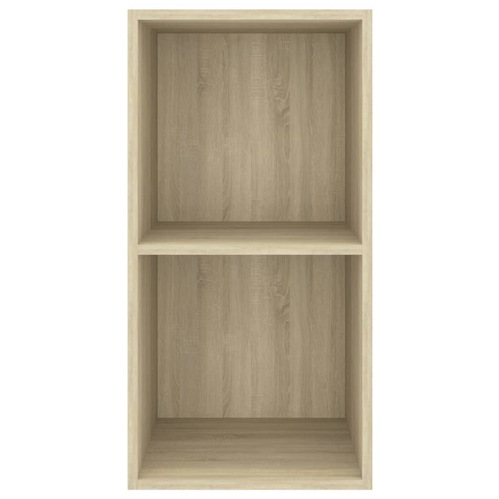 væghængt tv-bord 37x37x72 cm konstrueret træ sonoma-eg