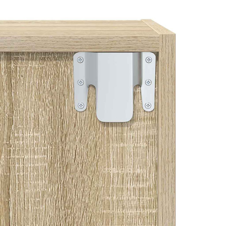 væghængt tv-skab 37x37x107 cm konstrueret træ sonoma-eg