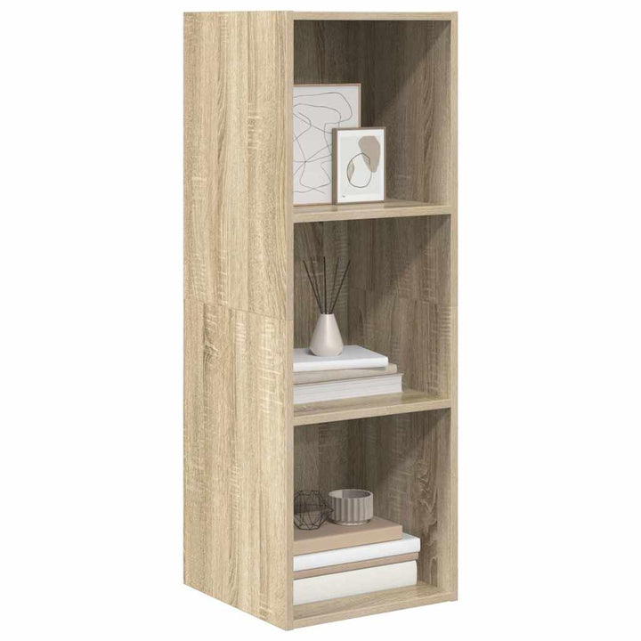 væghængt tv-skab 37x37x107 cm konstrueret træ sonoma-eg