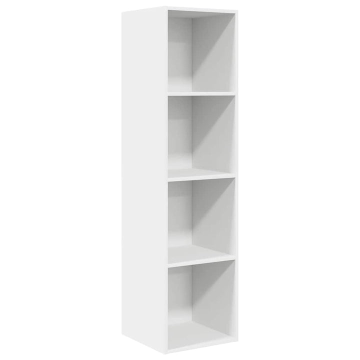væghængt tv-skab 37x37x142,5 cm konstrueret træ hvid