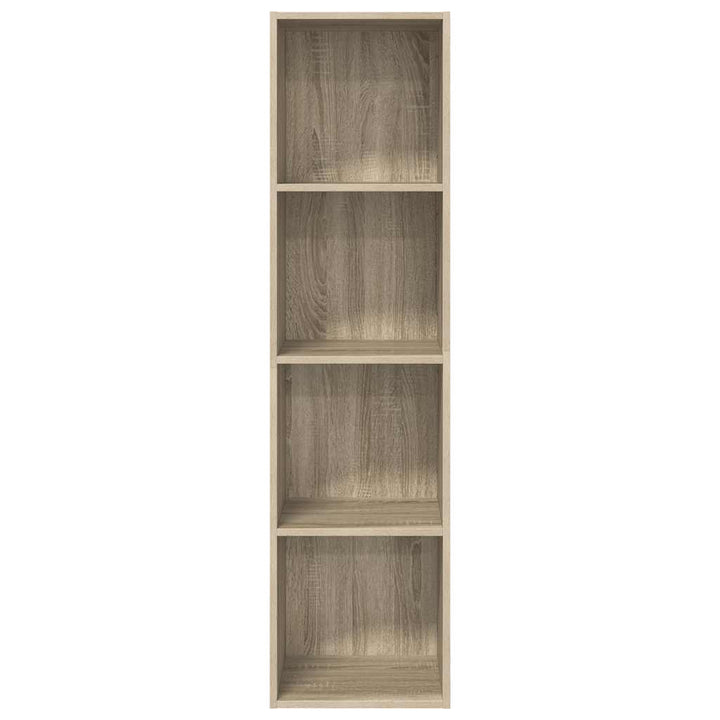 væghængt tv-skab 37x37x142,5 cm konstrueret træ sonoma-eg