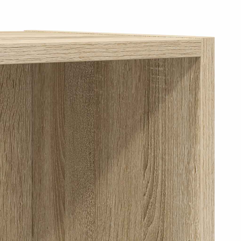 væghængt tv-skab 37x37x142,5 cm konstrueret træ sonoma-eg