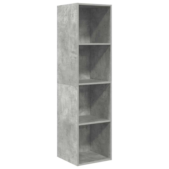 væghængt tv-skab 37x37x142,5 cm konstrueret træ betongrå