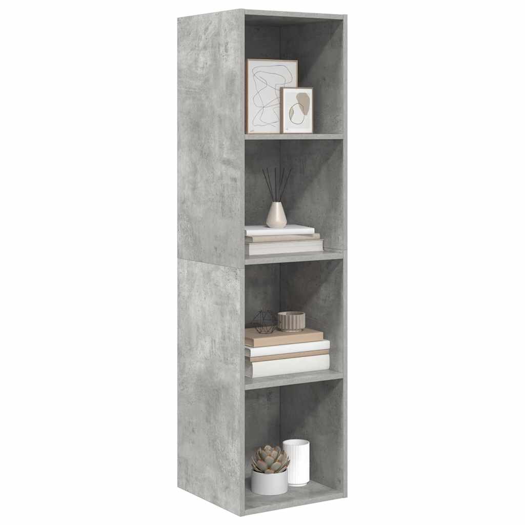 væghængt tv-skab 37x37x142,5 cm konstrueret træ betongrå