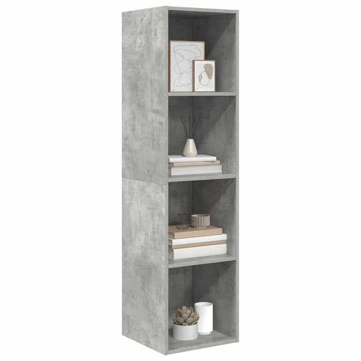 væghængt tv-skab 37x37x142,5 cm konstrueret træ betongrå