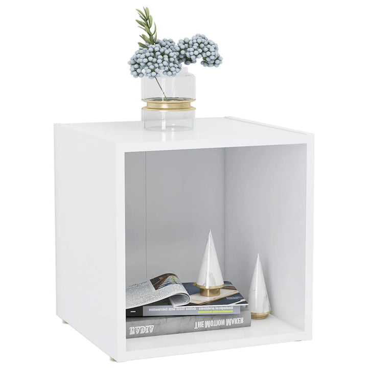 tv-borde 2 stk. 37x35x37 cm konstrueret træ hvid