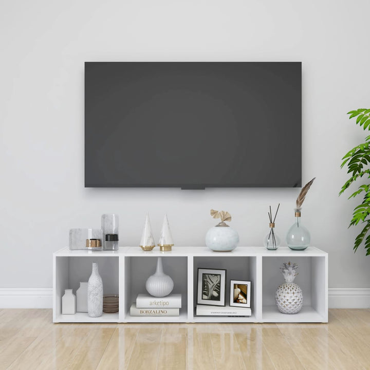 tv-borde 2 stk. 37x35x37 cm konstrueret træ hvid