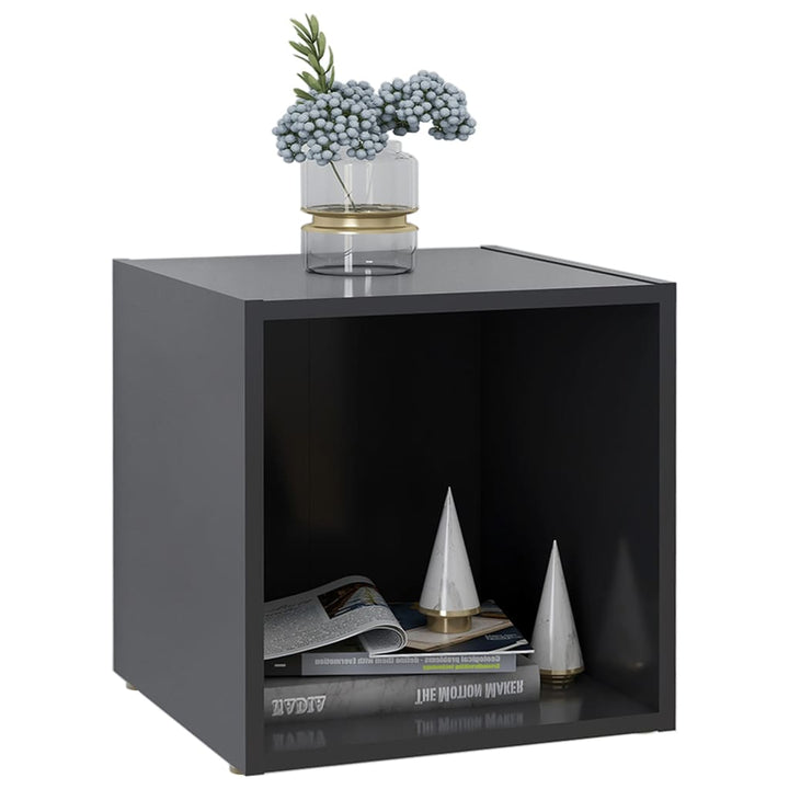 tv-borde 2 stk. 37x35x37 cm konstrueret træ grå