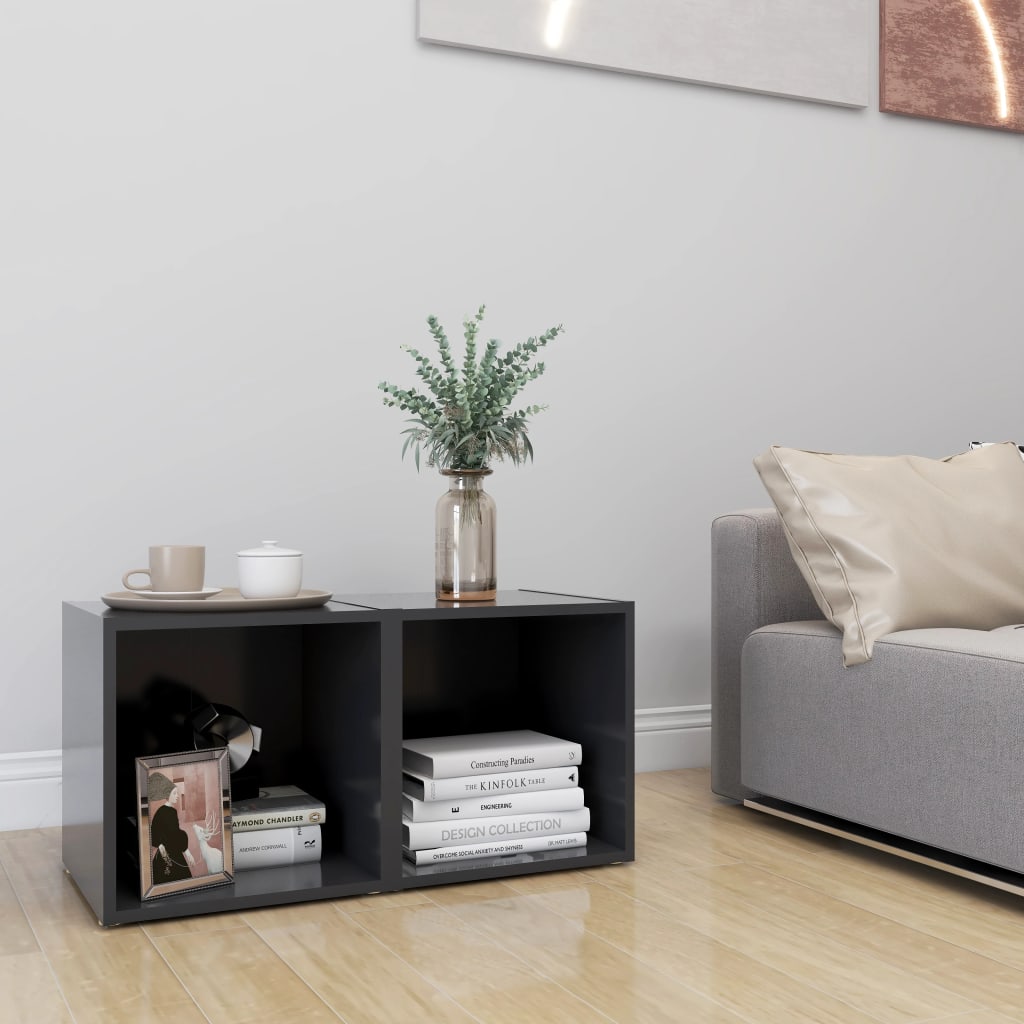 tv-borde 2 stk. 37x35x37 cm konstrueret træ grå