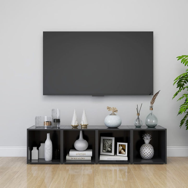 tv-borde 2 stk. 37x35x37 cm konstrueret træ grå
