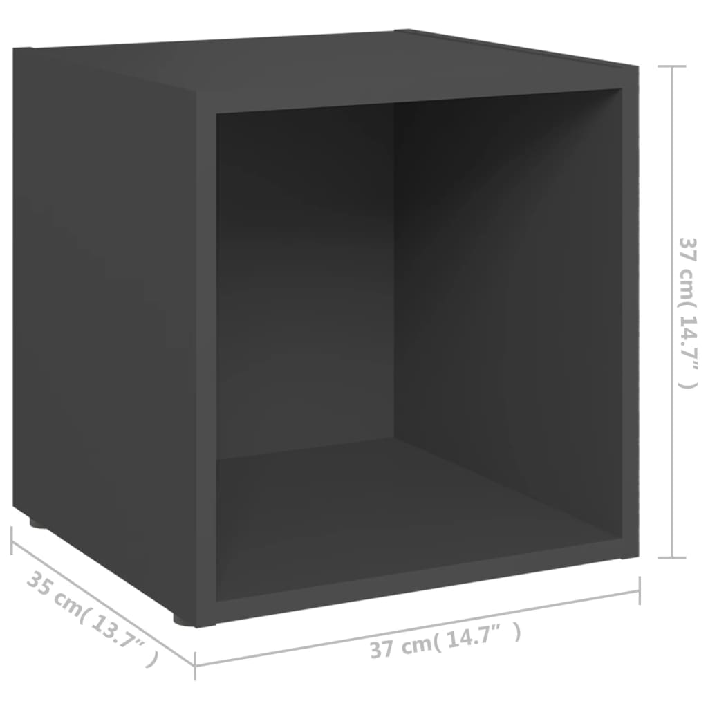 tv-borde 2 stk. 37x35x37 cm konstrueret træ grå