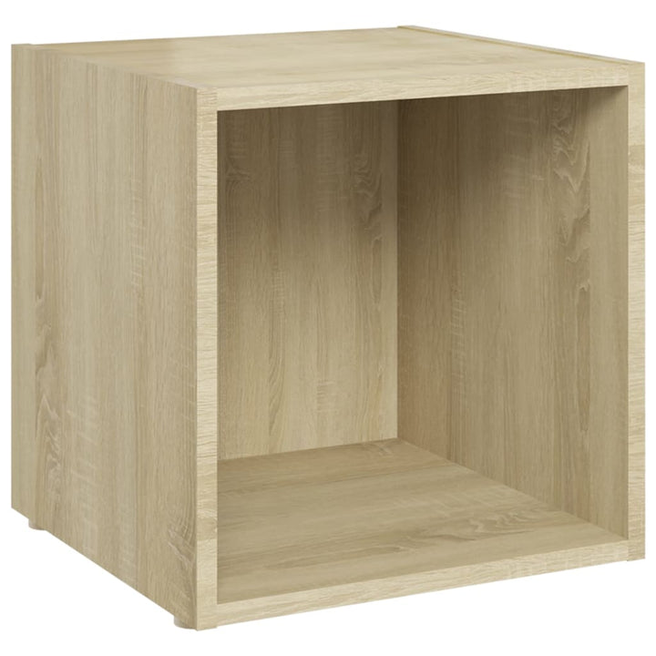 tv-borde 2 stk. 37x35x37 cm konstrueret træ sonoma-eg