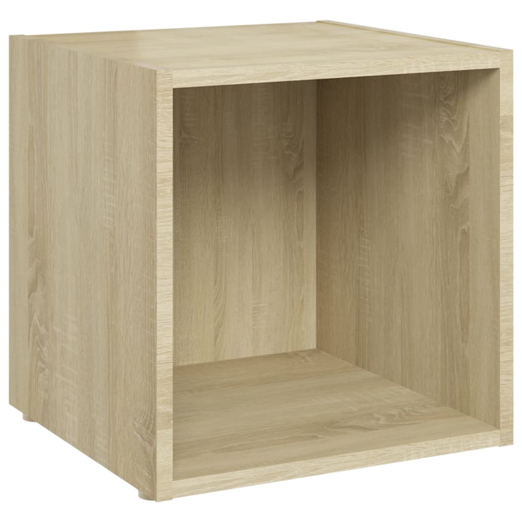 tv-borde 2 stk. 37x35x37 cm konstrueret træ sonoma-eg