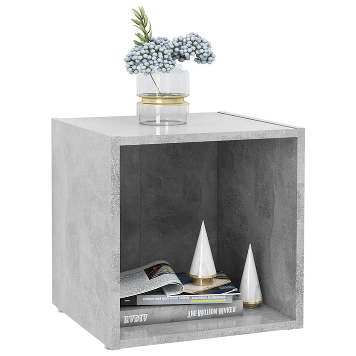tv-borde 2 stk. 37x35x37 cm konstrueret træ betongrå