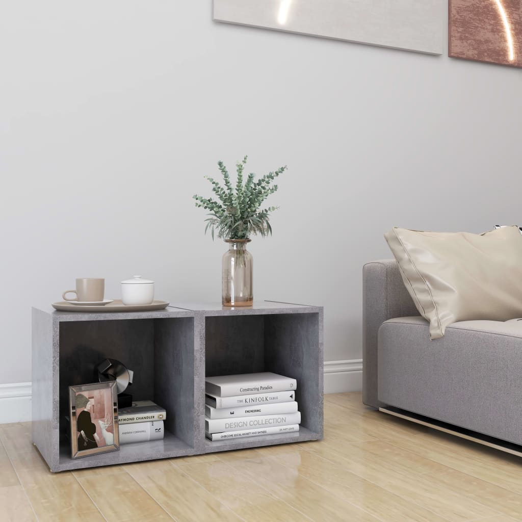 tv-borde 2 stk. 37x35x37 cm konstrueret træ betongrå