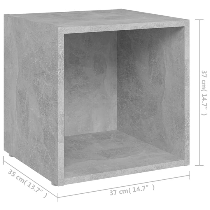 tv-borde 2 stk. 37x35x37 cm konstrueret træ betongrå