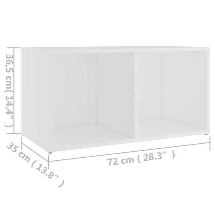 tv-bord 72x35x36,5 cm konstrueret træ hvid