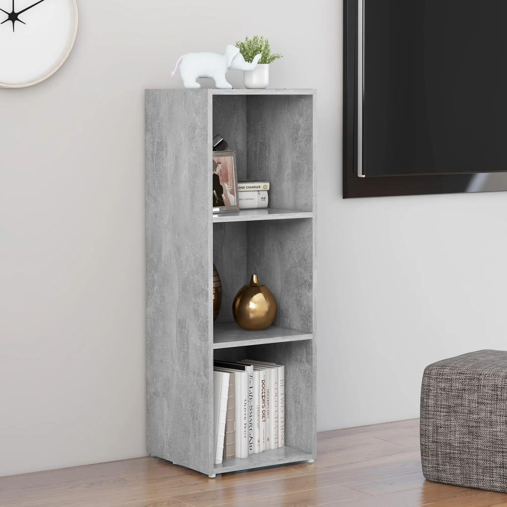 tv-skab 107x35x37 cm konstrueret træ betongrå