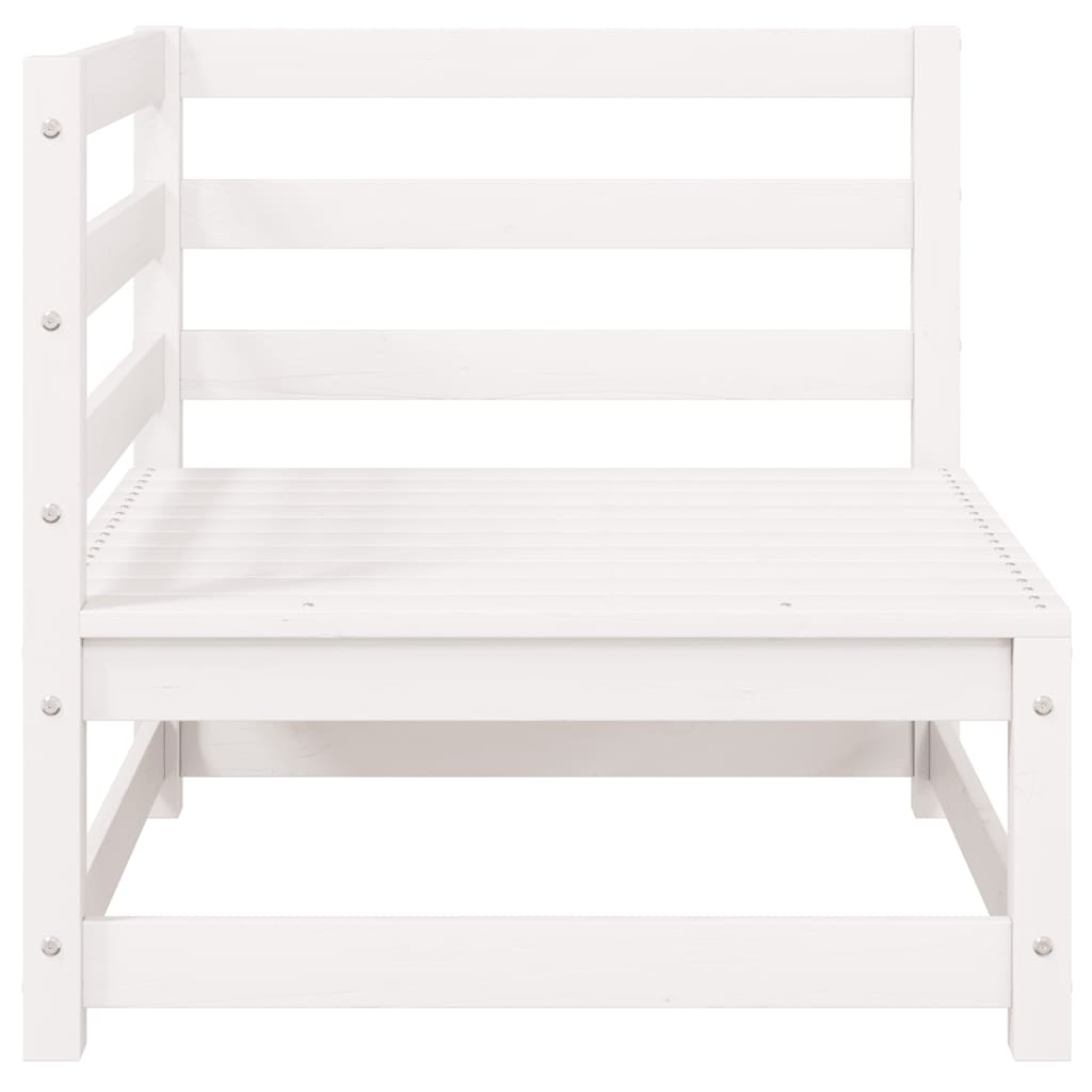 hjørnedel til havesofa massivt fyrretræ hvid