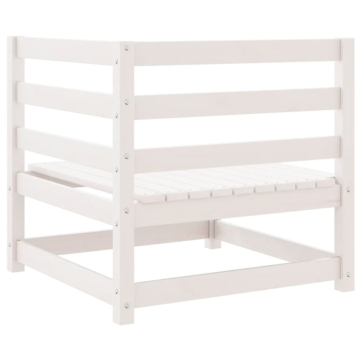 hjørnedel til havesofa massivt fyrretræ hvid