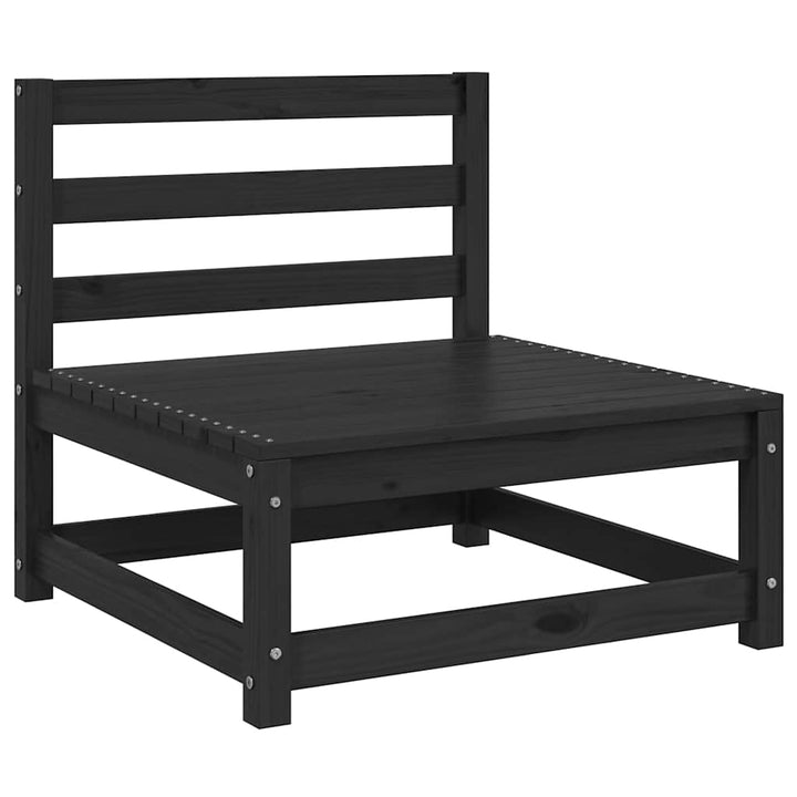 midtermodul til havesofa massivt fyrretræ sort