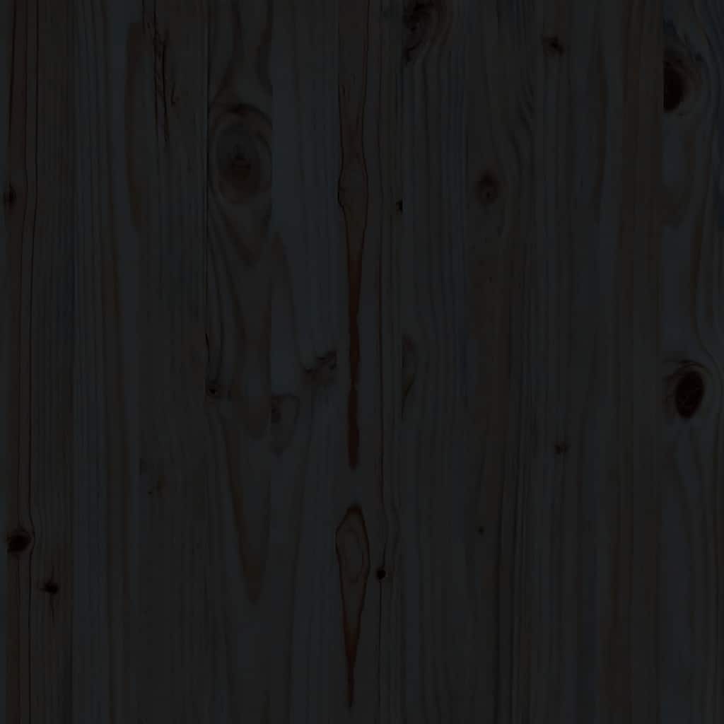 midtermodul til havesofa massivt fyrretræ sort