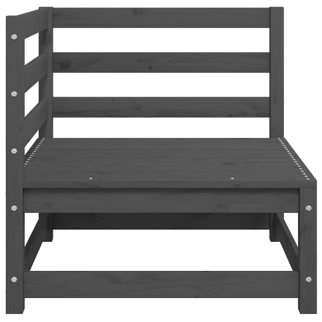 hjørnedele til havesofa 2 stk. massivt fyrretræ grå